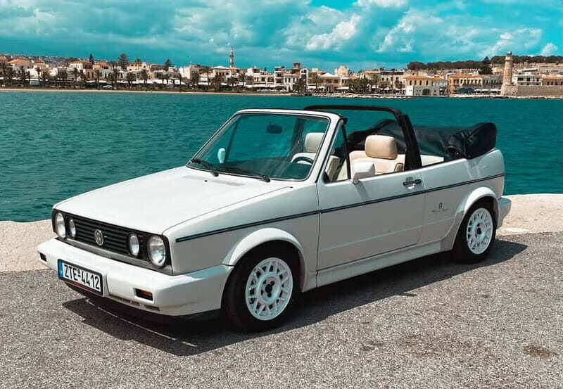 Rethymno: Ride with a Golf Gabriolet 1984 for 12 hours - A Detailed Look at the Tour