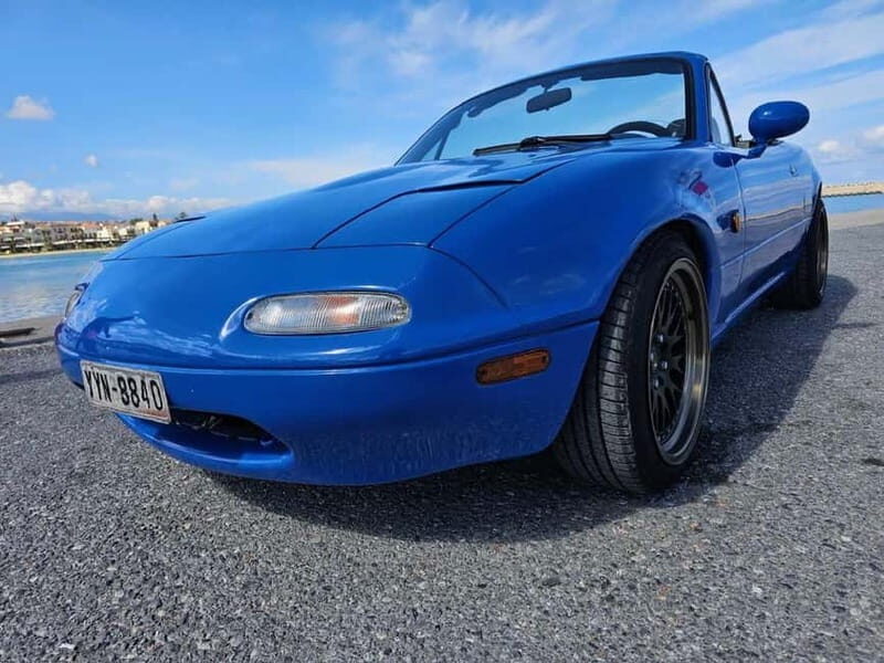 Rethymno: Ride with a Mazda MX5 cabrio 1991 for 12 hours - Key Points