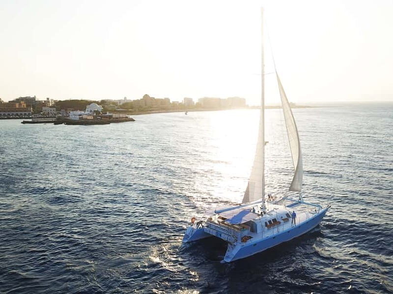 Rhodes: Catamaran Cruise with Meal, Snacks & Swim Stops - Key Points