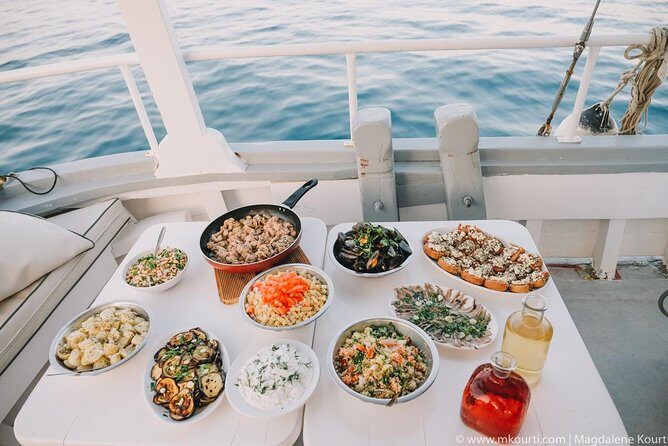 Rhodes Exclusive Swim Cruise with Greek Gourmet Buffet & Drinks - The Food & Drinks: A Greek Feast
