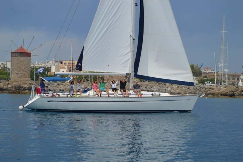 Rhodes: Sailing Yacht Cruise with Food & Drinks (SmallGroup) - Key Points