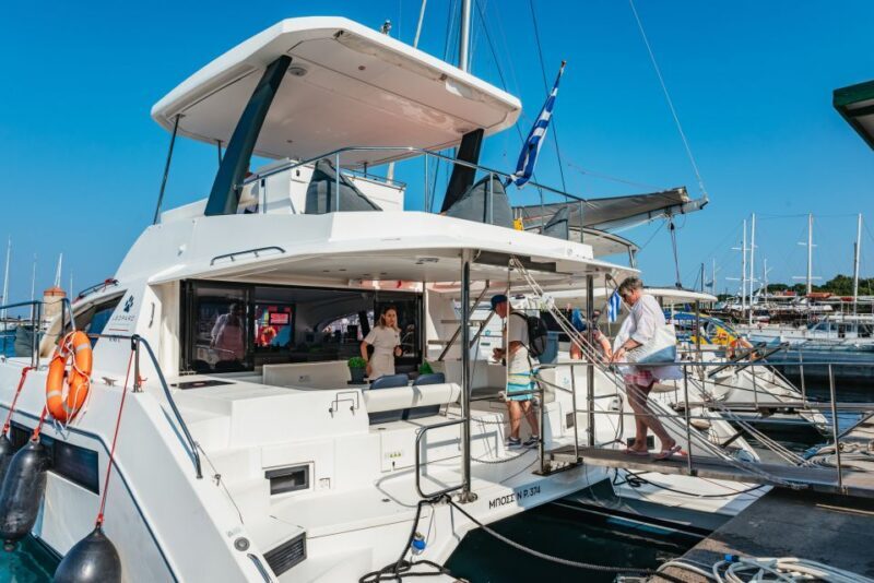 Rhodes: Sunset Catamaran Cruise with Dinner Buffet & Drinks - Key Points
