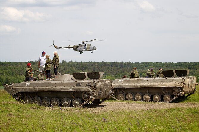 Ride in a BMP tank and military garage tour Prague - Key Points