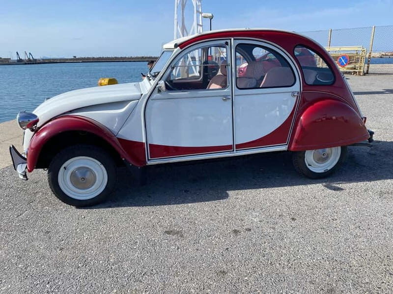 Ride with a Citroen 2CV Dolly 1989 Red-White for 12 hours - A Detailed Look at the Crete Citroen 2CV Tour