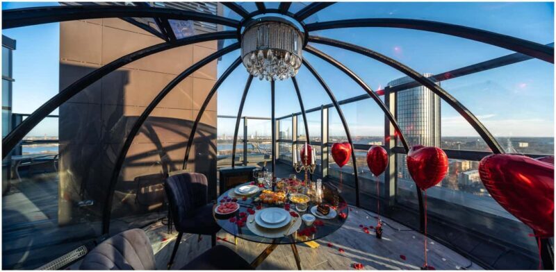 Riga: 23rd Floor Igloo Dome Rental - The Atmosphere and Comfort