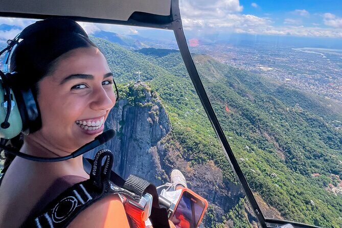 Rio de Janeiro: Helicopter Flight Without Doors Christ the Redeemer - Key Points