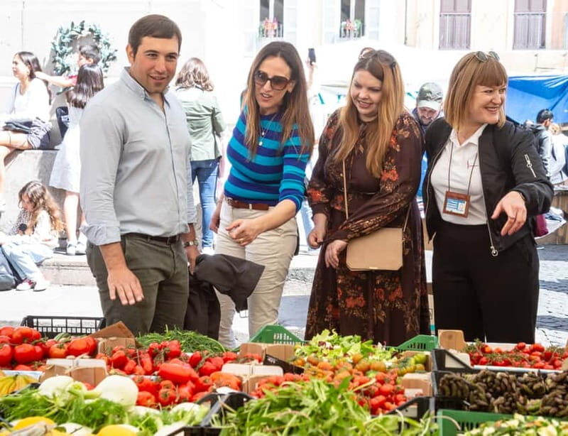 Rome: Eat Like a Roman Ghetto & Campo de' Fiori Food Tour - Walking Through Campo de Fiori and Its Market