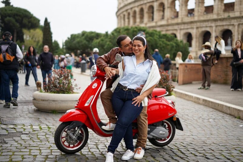 Rome Professional Photoshoot with free transport with Vespa - The Sum Up