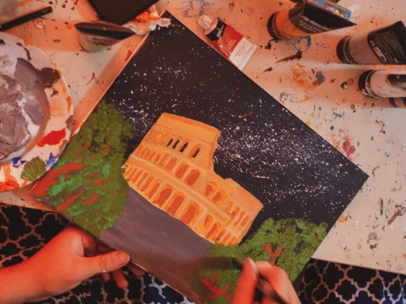Rome: Tipsy Painting Class with Fine Wine and Arts - The Social Aspect