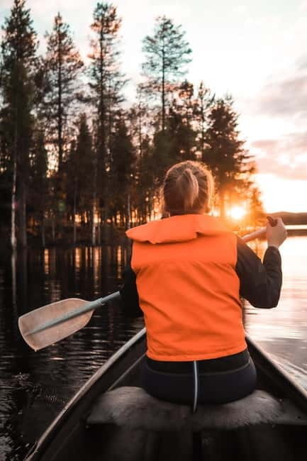 Ruka : Summer evening canoeing on the lake Rukajärvi - The Itinerary in Detail