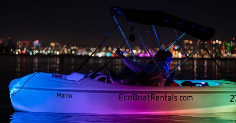 San Diego: Night Date Glow Pedal Boat with Downtown Views - The Experience in Detail
