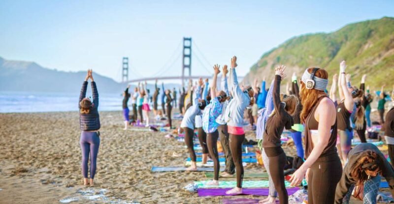 San Francisco: Silent Disco Yoga at Baker Beach - San Francisco: Silent Disco Yoga at Baker Beach