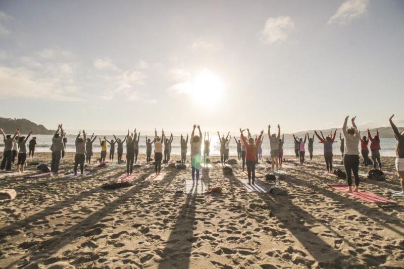 San Francisco: Silent Disco Yoga at Baker Beach - In The Sum Up