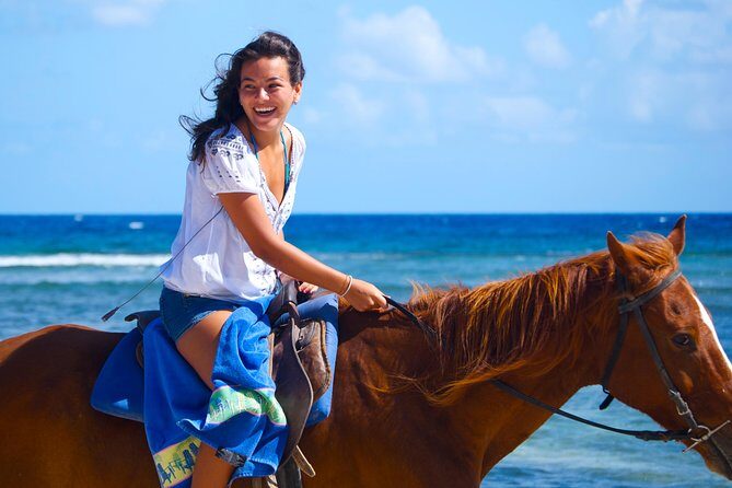 Sand n Saddle Horseback Ride & Swim Tour from Falmouth - Key Points