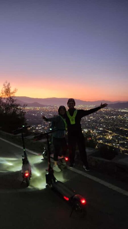Santiago sunset tour on an electric scooter. City and nature - Exploring Santiago on Two Wheels: An Honest Look