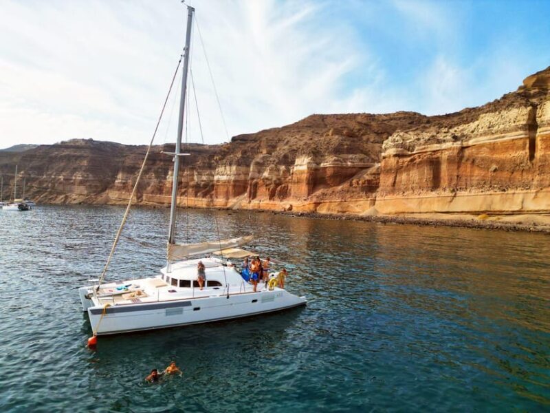 Santorini: Catamaran Cruise with Greek BBQ and Drinks - The Experience in Detail