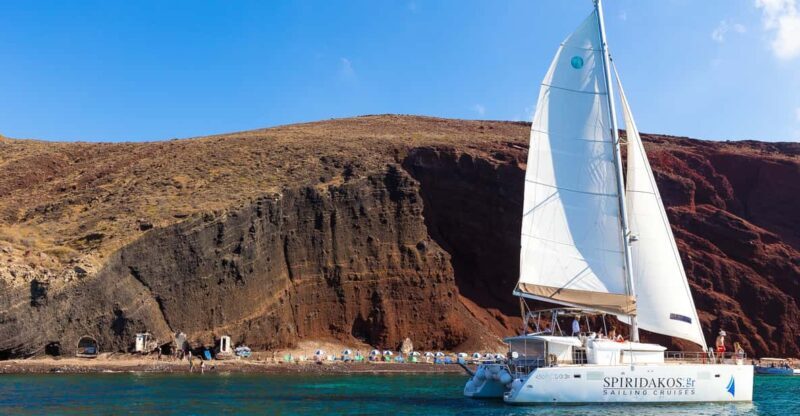 Santorini: Catamaran Cruise with Meals and Drinks - Key Points