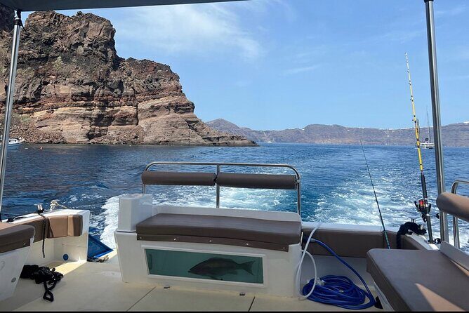 Santorini Fishing Private Cruise boat tour - BBQ, Snorkeling - The Sum Up