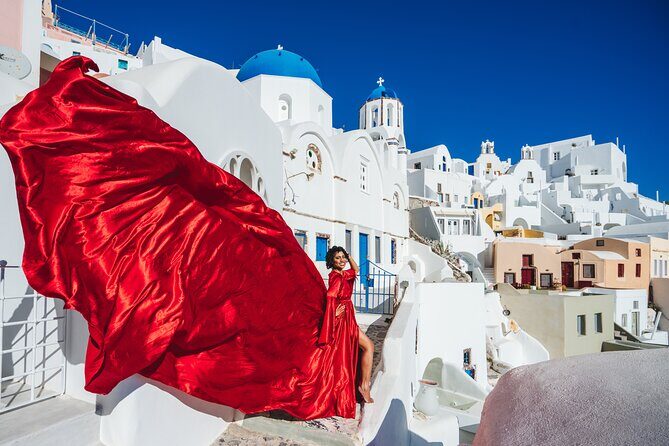 Santorini flying dress photo - Who Should Consider This Experience