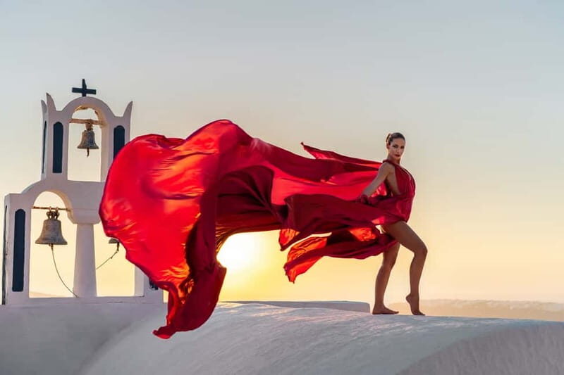 Santorini: Flying Dress Photo © Photoshoot "Express Package" - An Honest Look at the Santorini Flying Dress Photoshoot
