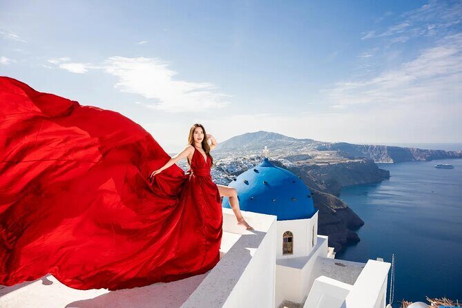 Santorini Flying Dress Photoshoot - Santorini Flying Dress Photoshoot: A Truly Unique Experience