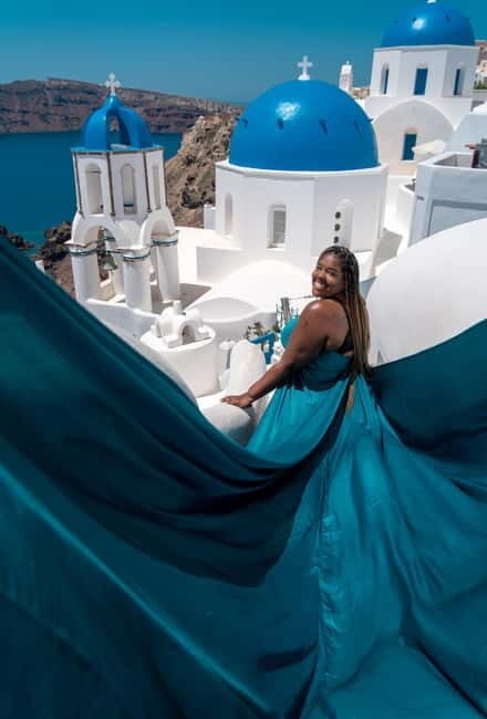 Santorini: Flying Dress Photoshoot Private Entry to Blue Dom - Frequently Asked Questions (FAQs)