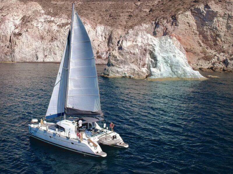 Santorini: Private All-In Catamaran Cruise, with Food|Drinks - Key Points
