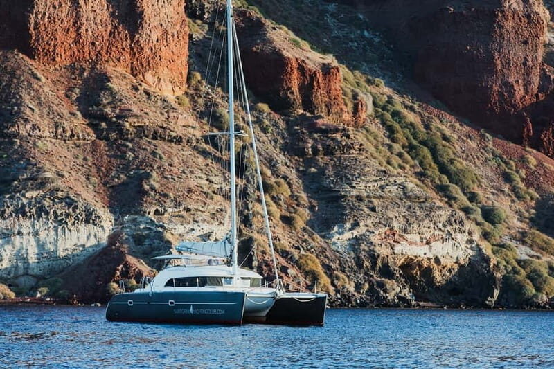 Santorini: Private Catamaran Cruise with BBQ Meal and Drinks - FAQs