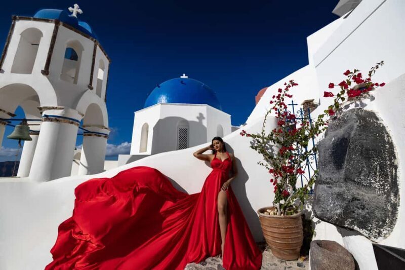Santorini: Private Flying Dress Photoshoot Iconic Locations - The Itinerary and Experience Breakdown