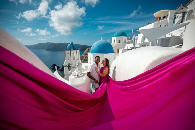 Santorini: Unique Flying Dress Photoshoot Experience - Key Points