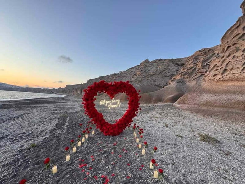 Santorini: Vlychada Beach Wedding Proposal with Heart Arch - The Setting: Vlychada Beach’s Unique Charm