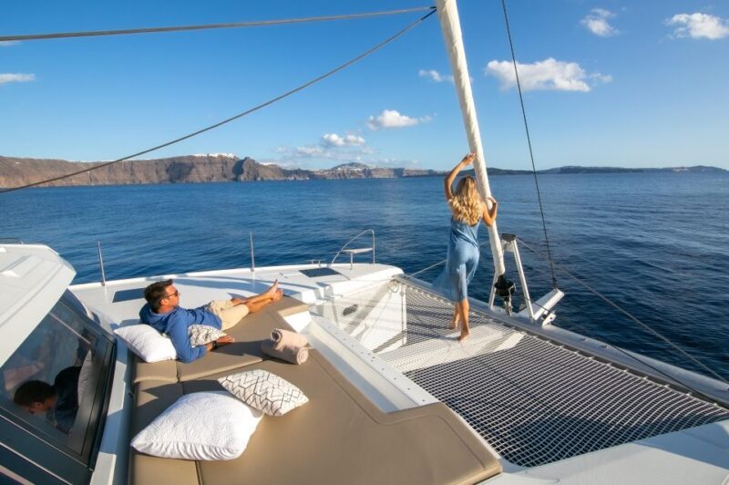 Santorini:Private Catamaran Tour with BBQ & Unlimited Drinks - Key Points