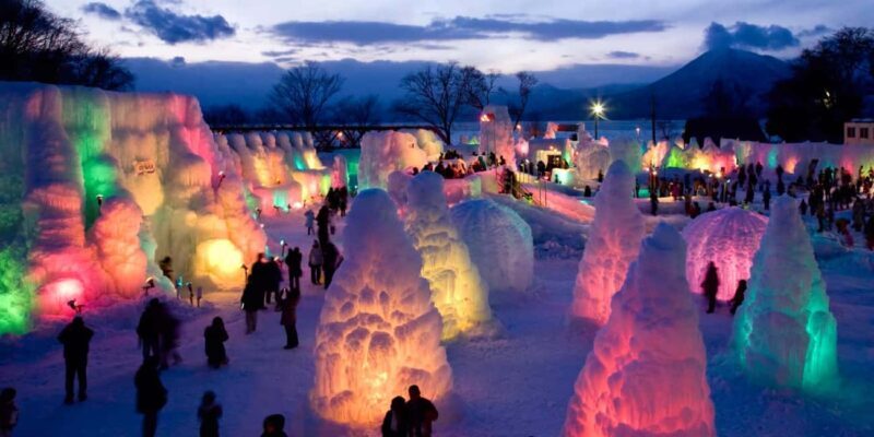Sapporo: Lake Shikotsu Ice Festival & Hot Spring Day Trip - Key Points
