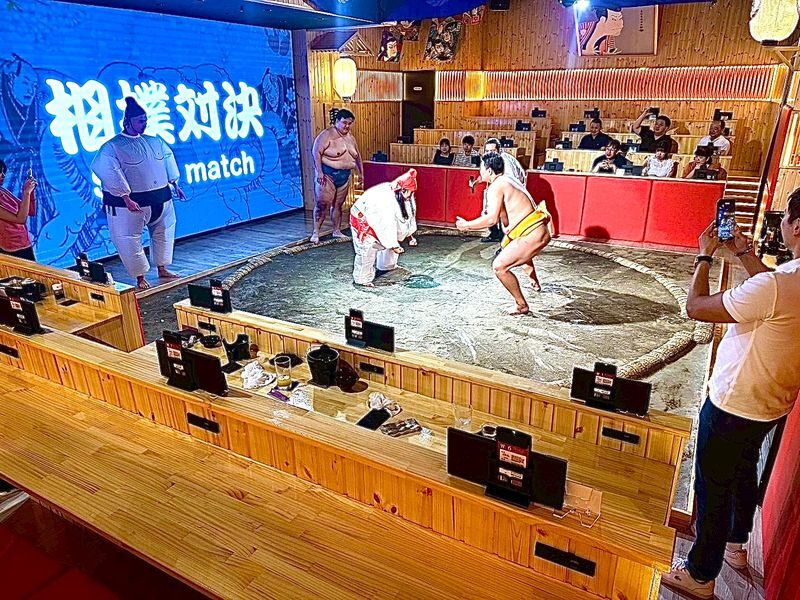 Sapporo: Sumo Show Experience with Japanese food & Photo - Learning the rules before the action