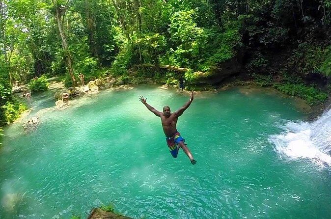 Secret Falls Blue Hole And zipline Adventure from Ocho Rios - Swimming, Climbing, and Exploring
