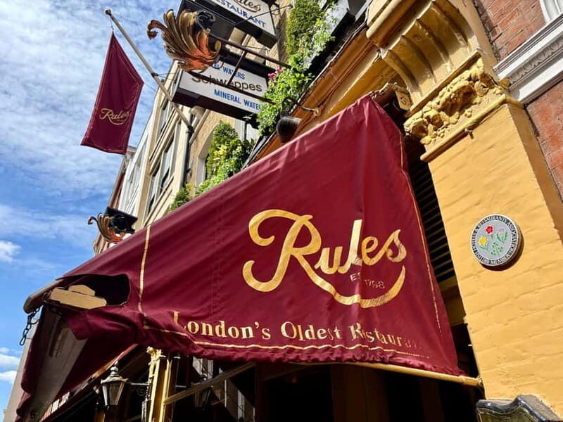 Secrets of London Covent Garden & Rules Restaurant Tour - The Allure of Rules Restaurant