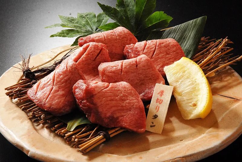 Sendai Beef Yakiniku Set Meal at Gyu-jin - Charcoal Grilled - The setting in central Sendai