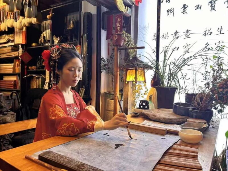 Shanghai Calligraphy Workshop & Tour in Qibao Ancient Town - Key Points