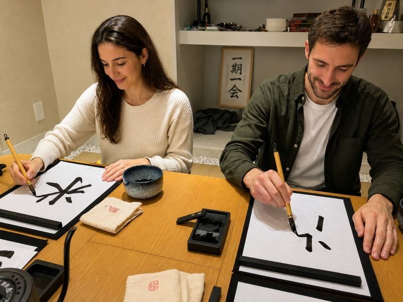Shibuya Private Calligraphy Experience - Making a character that means something to you