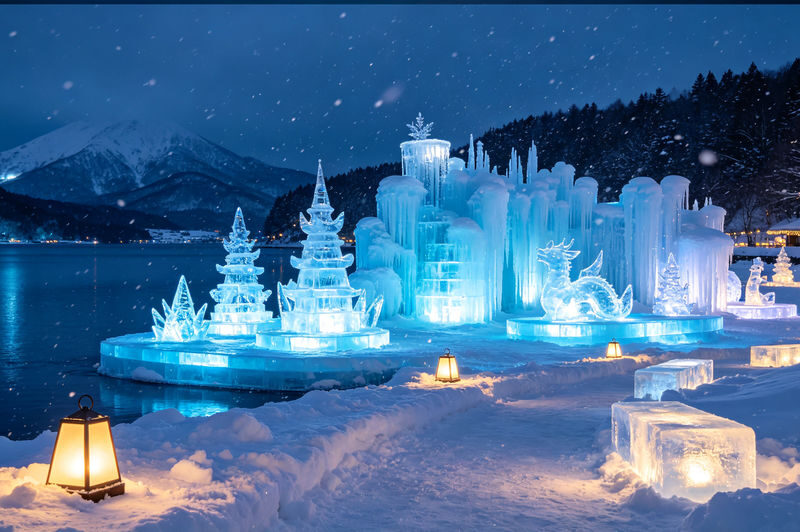 Shikotsu Lake Ice Falls Festival, Lake Toya, Noboribetsu Jigokudani (Hell Valley), and Snow World Toya Day Trip - At a glance