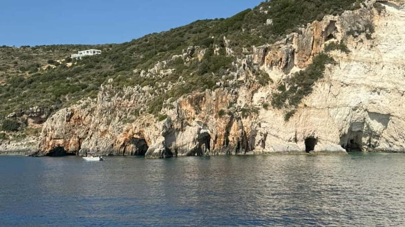 Shipwreck cruise, Blue Caves cruise, Xigia Beach, 3 stops - Discover the Beauty of Western Greece with a 6-Hour Shipwreck and Blue Caves Cruise