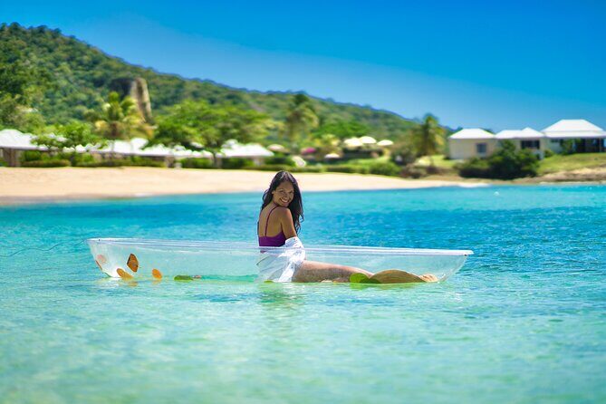 Shoreline Crystal Clear Kayak Drone Photoshoot - Discover Antigua with a Unique Perspective: The Shoreline Crystal Clear Kayak Drone Photoshoot