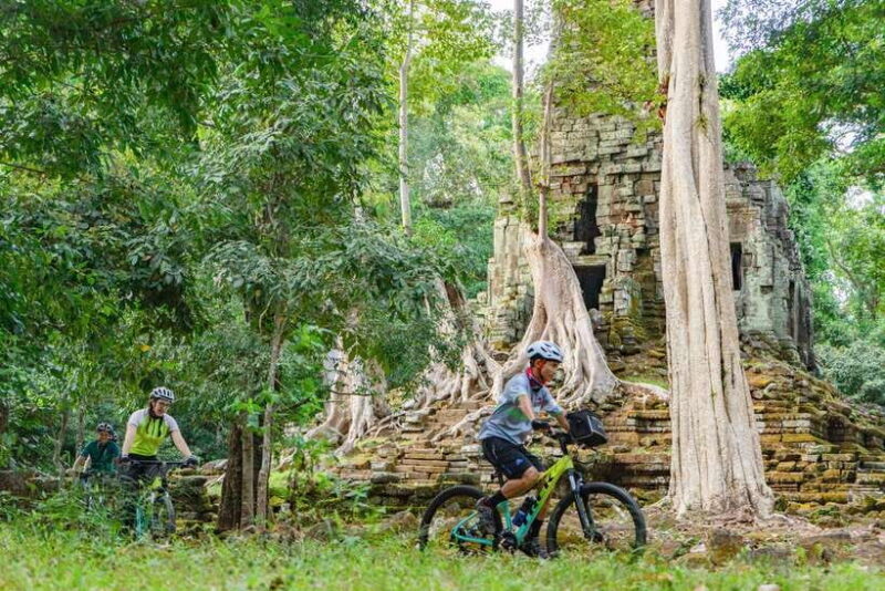 Siem Reap: Angkor Sunset Bike & Boat Tour w/ Drinks & Snacks - Key Points