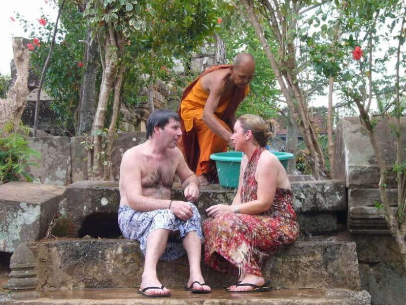Siem Reap Cambodian Buddhist Water Blessing and Local Market - Key Points