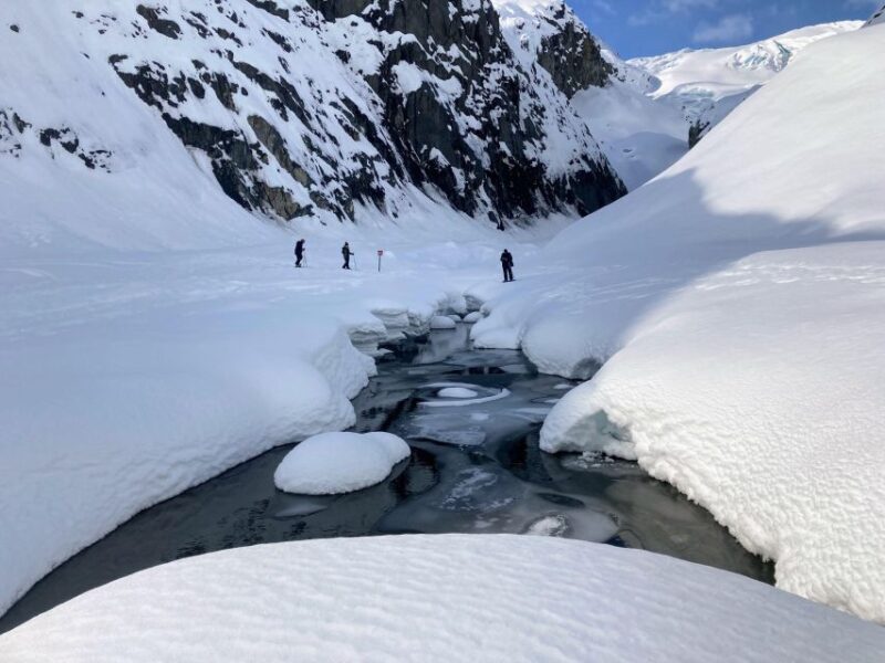 Snowmobile and Snowshoe Dual Adventure from Seward, AK - Reaching the Glacier on Snowshoes