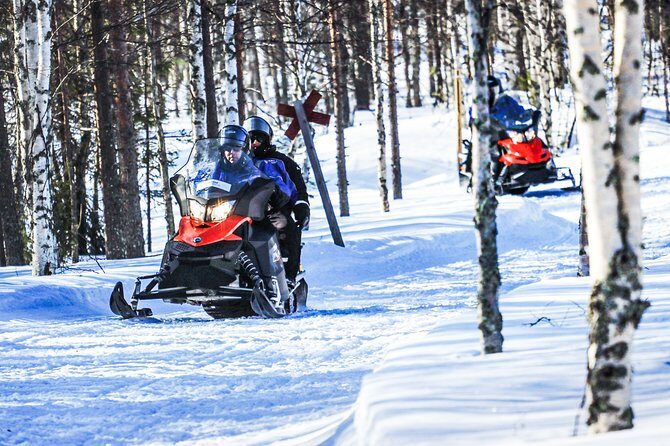 Snowmobile Driving - Morning start - Roving Through the Arctic Wilderness: Snowmobile Driving – Morning Start