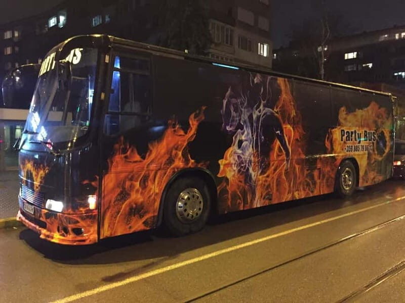 Sofia,Bulgaria Party bus day and night party tours - The Route and Stops