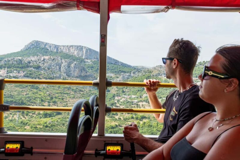 Split: Blue Line Tour of Salona, Klis & Trogir - The Journey Begins: Open-Top Bus Through Dalmatia