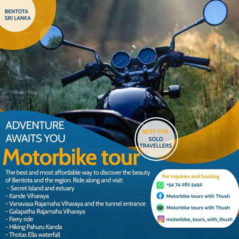 Sri Lanka / Bentota: Motorbike sightseeing tours - Discover Sri Lanka on Two Wheels: A Detailed Look at the Bentota Motorbike Sightseeing Tour