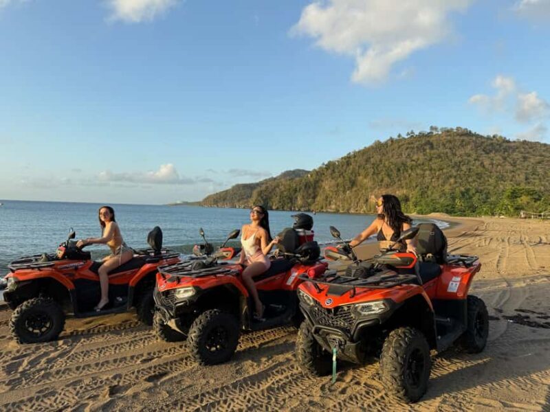 St. Lucia: ATV Tour with Beach Ride and Rum Tasting - The Scenic Drive through Anse La Raye and Waterfall Stop